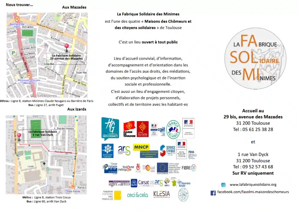 Flyer Fabrique solidaire des minimes